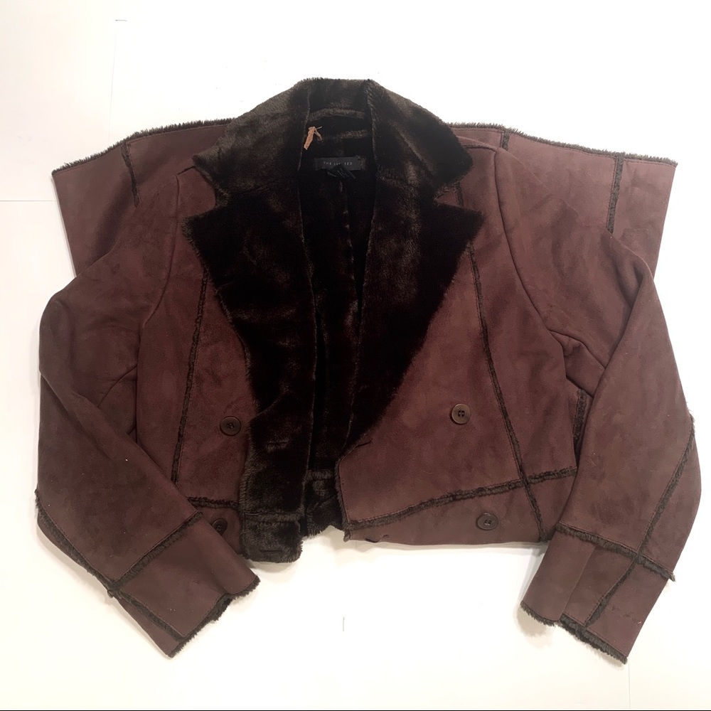 The limited brown fur and suede coat - Picture 7 of 7